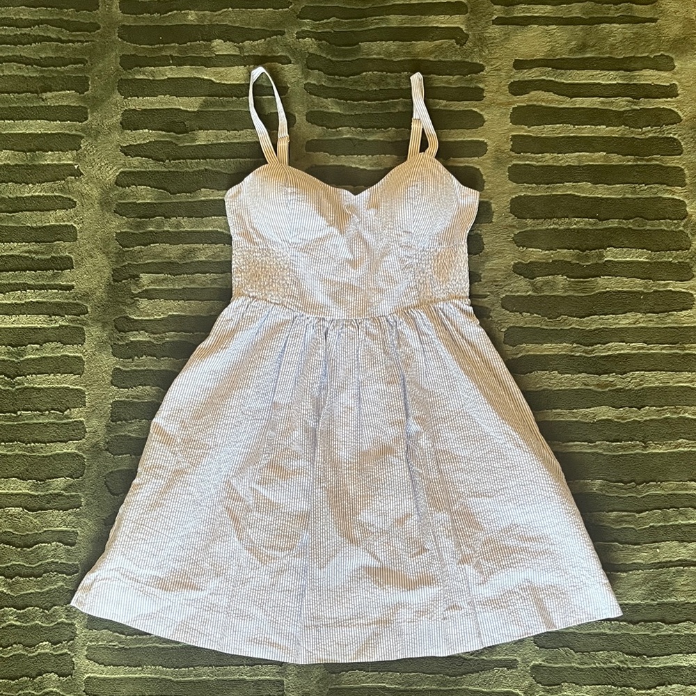 Lilly Pulitzer Light Blue and White Mini Dress